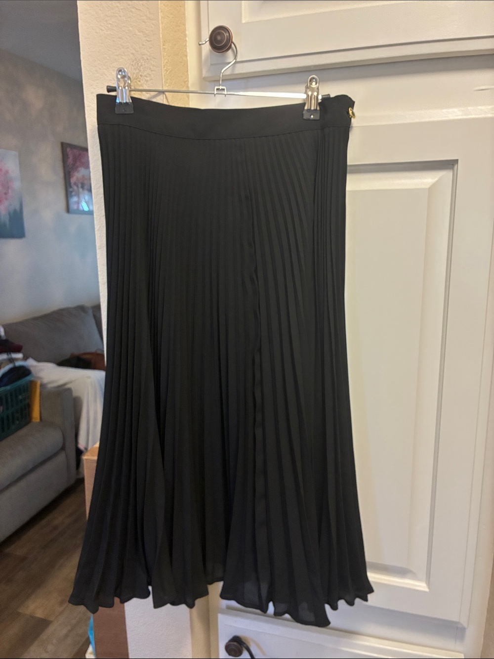 Liz Claiborne Collection vintage Black Pleated Midi Skirt